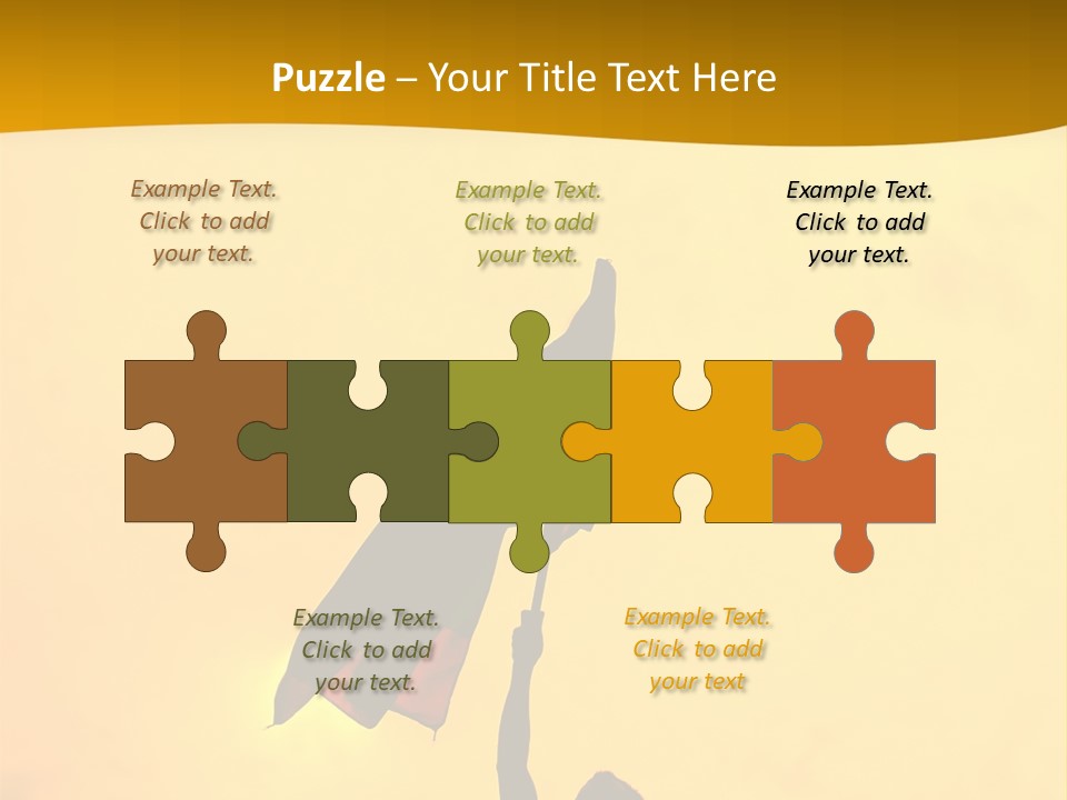 Sunset Silhouette Of Street Protester PowerPoint Template