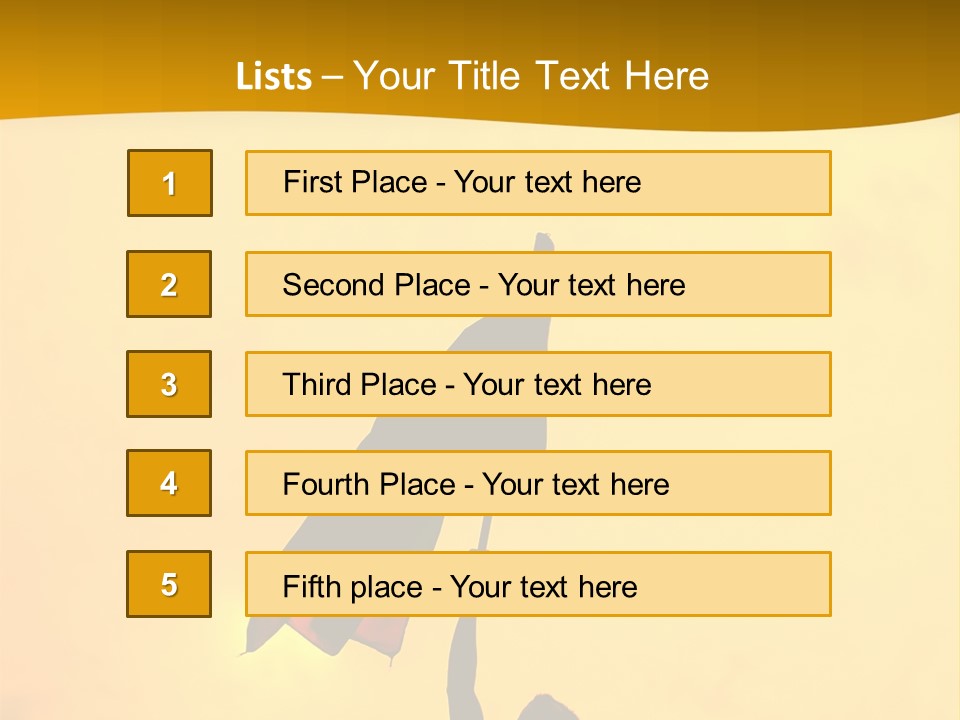 Sunset Silhouette Of Street Protester PowerPoint Template
