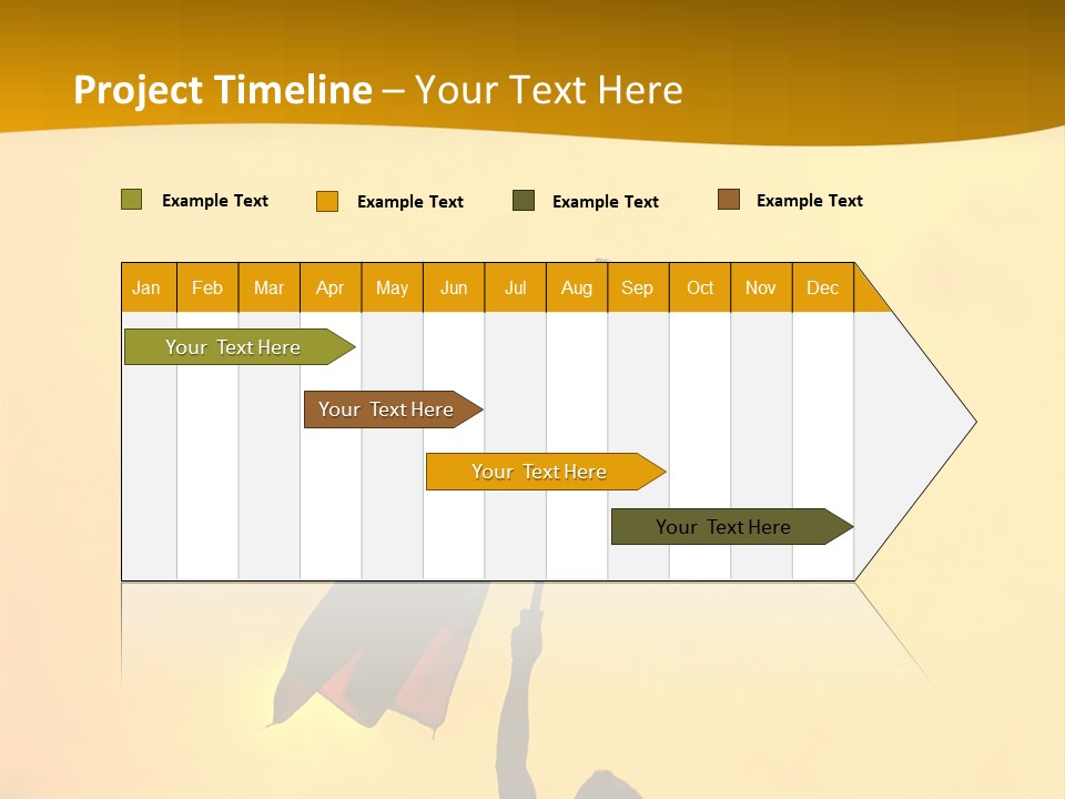 Sunset Silhouette Of Street Protester PowerPoint Template