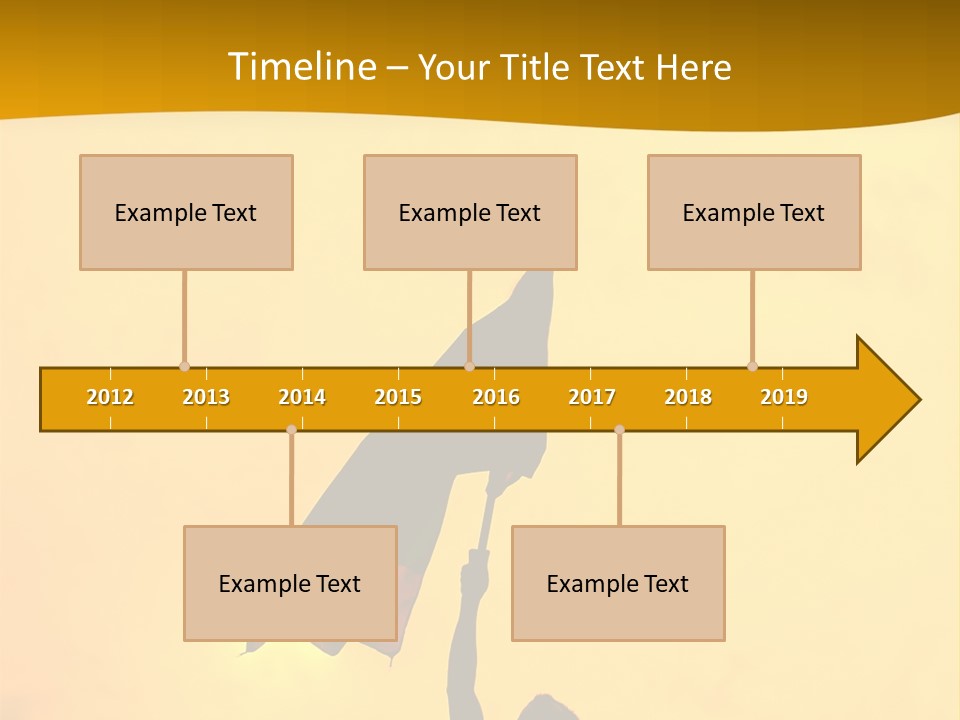 Sunset Silhouette Of Street Protester PowerPoint Template