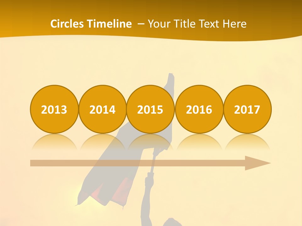 Sunset Silhouette Of Street Protester PowerPoint Template