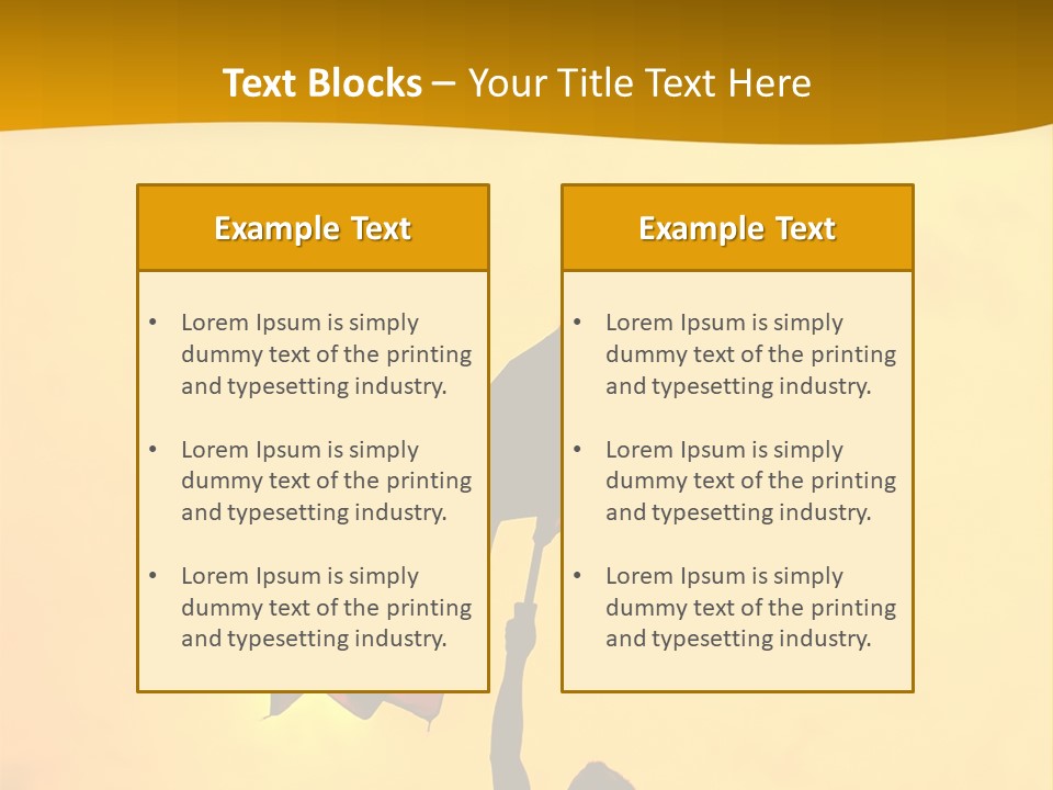Sunset Silhouette Of Street Protester PowerPoint Template