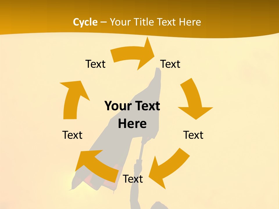 Sunset Silhouette Of Street Protester PowerPoint Template