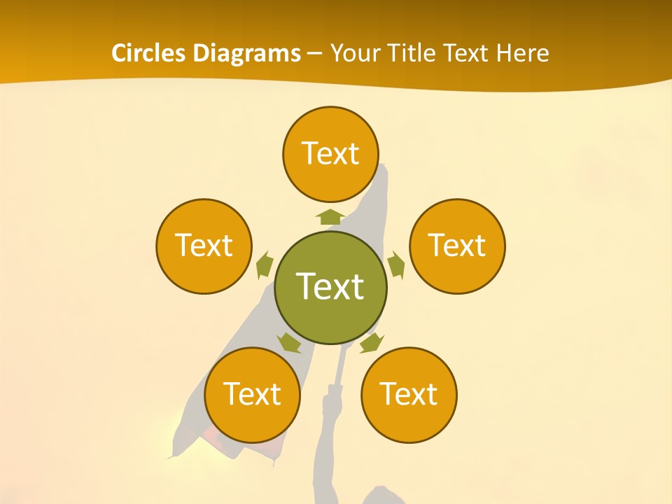 Sunset Silhouette Of Street Protester PowerPoint Template