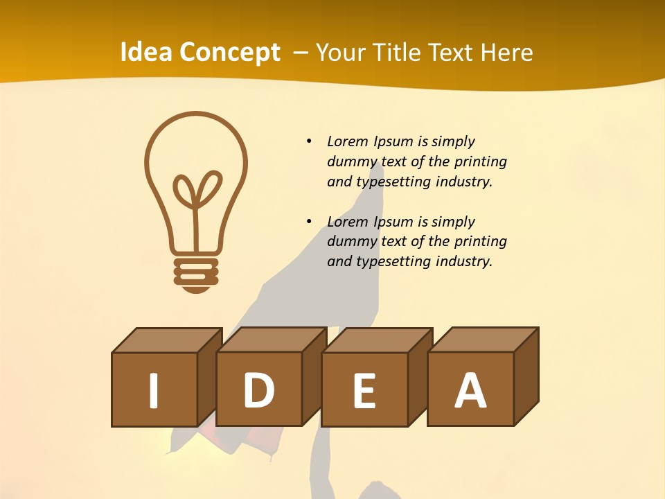 Sunset Silhouette Of Street Protester PowerPoint Template