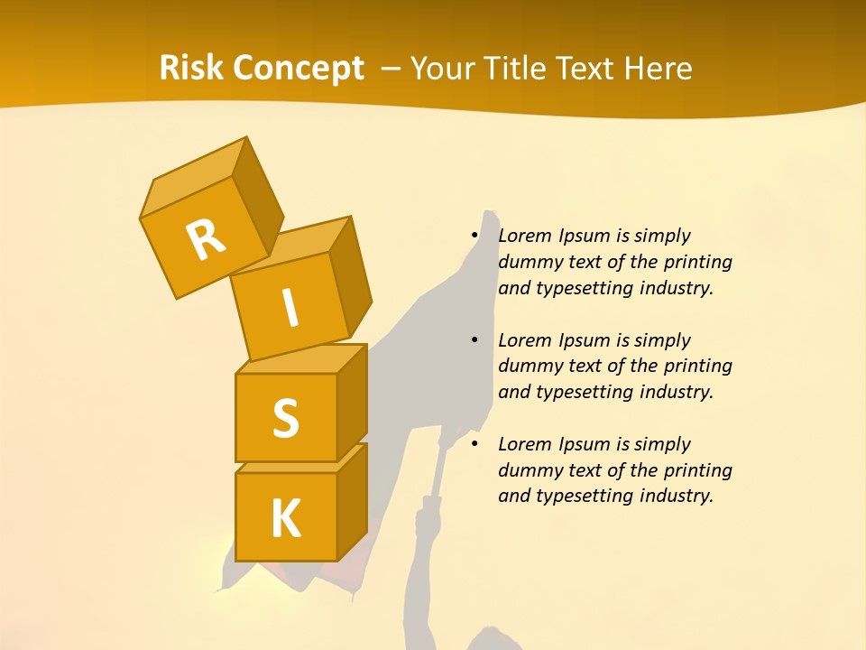 Sunset Silhouette Of Street Protester PowerPoint Template