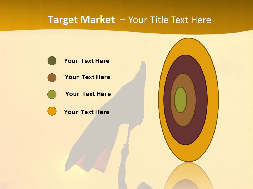 Sunset Silhouette Of Street Protester PowerPoint Template