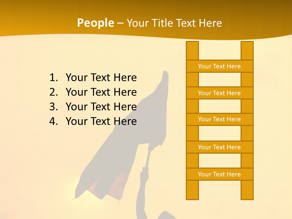 Sunset Silhouette Of Street Protester PowerPoint Template