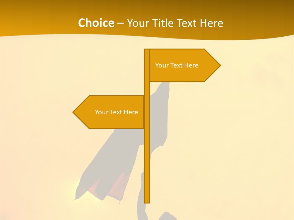 Sunset Silhouette Of Street Protester PowerPoint Template