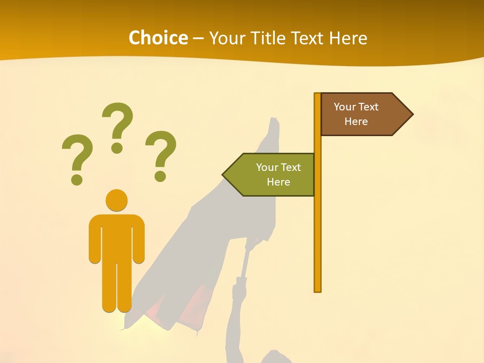 Sunset Silhouette Of Street Protester PowerPoint Template