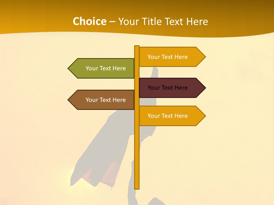 Sunset Silhouette Of Street Protester PowerPoint Template