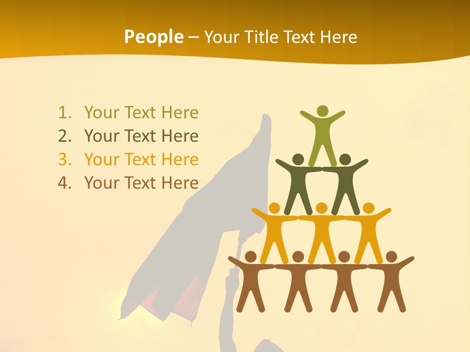 Sunset Silhouette Of Street Protester PowerPoint Template