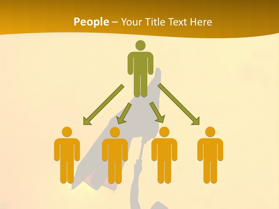 Sunset Silhouette Of Street Protester PowerPoint Template