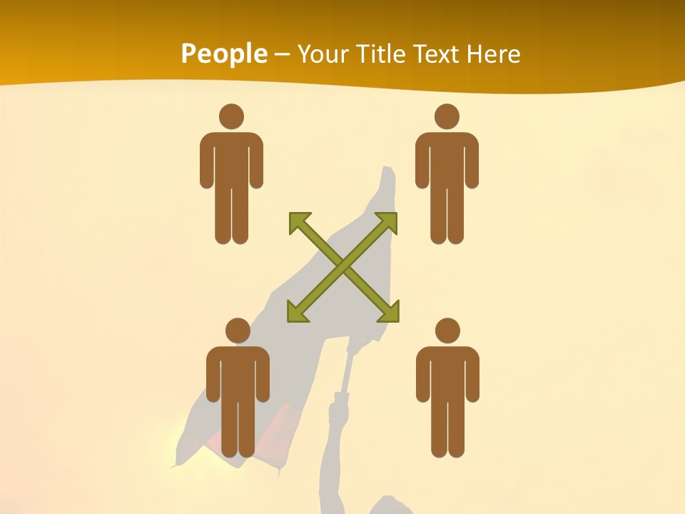 Sunset Silhouette Of Street Protester PowerPoint Template