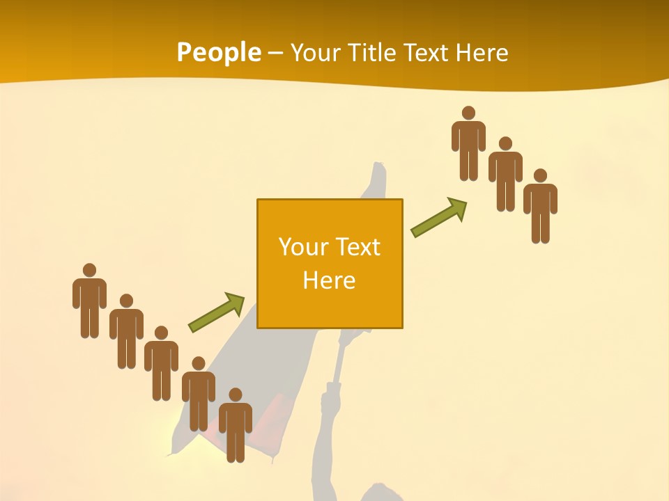 Sunset Silhouette Of Street Protester PowerPoint Template