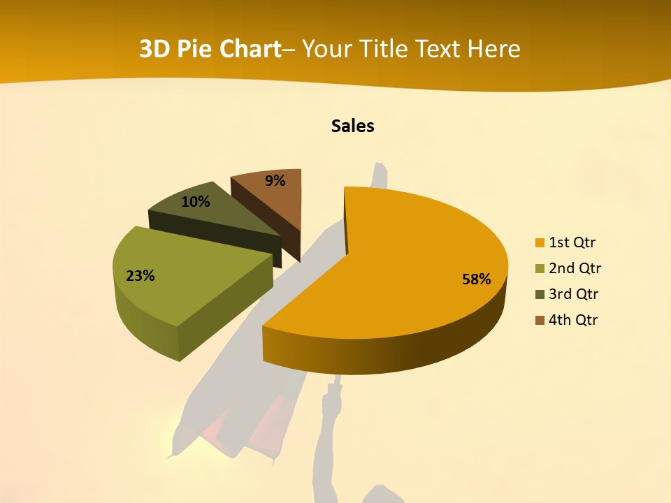 Sunset Silhouette Of Street Protester PowerPoint Template