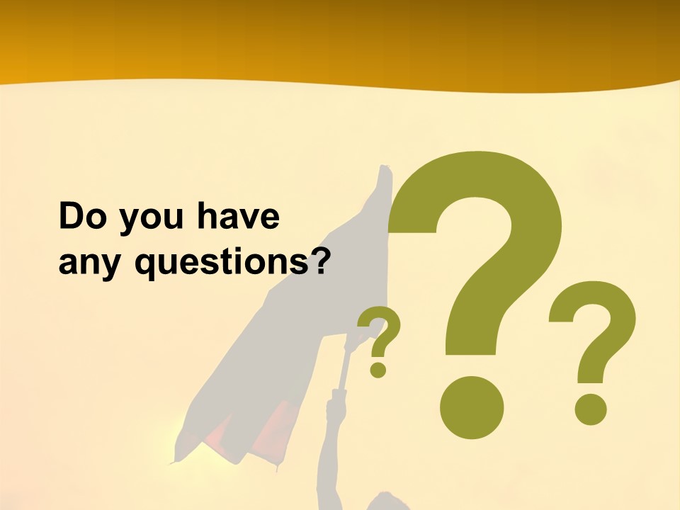 Sunset Silhouette Of Street Protester PowerPoint Template