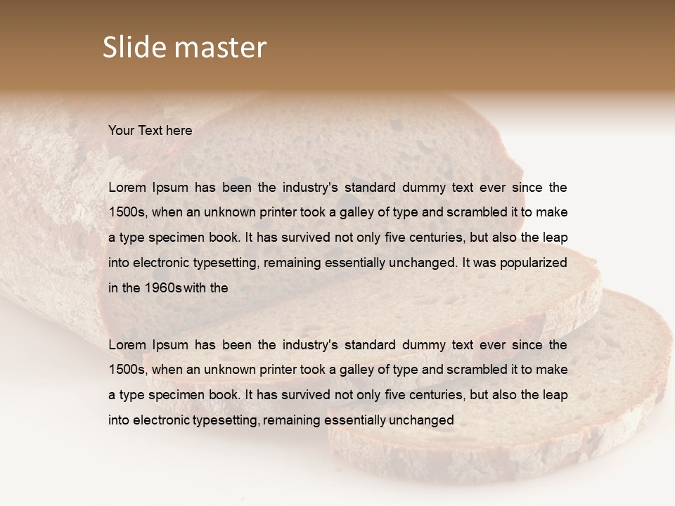 Loaf Of A German Bread In Front Of A White Background PowerPoint Template