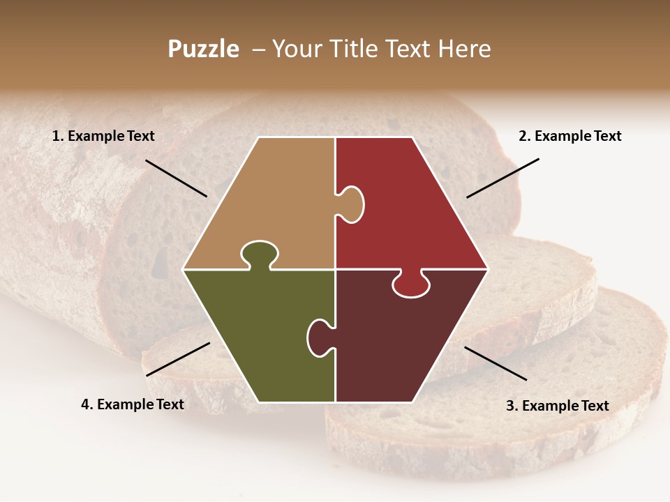 Loaf Of A German Bread In Front Of A White Background PowerPoint Template