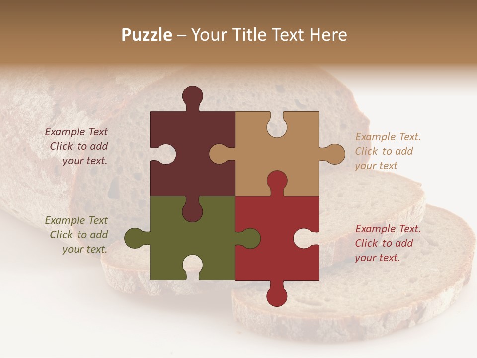 Loaf Of A German Bread In Front Of A White Background PowerPoint Template