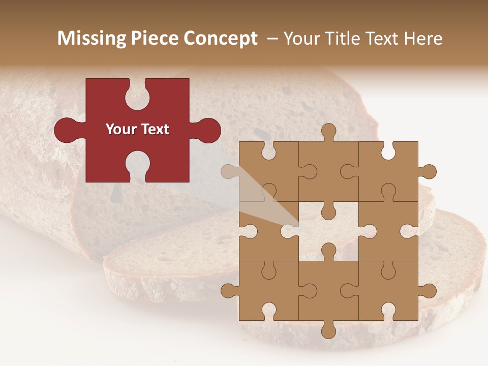 Loaf Of A German Bread In Front Of A White Background PowerPoint Template