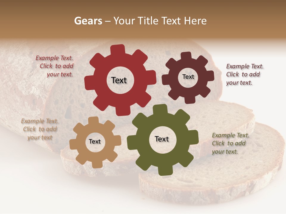 Loaf Of A German Bread In Front Of A White Background PowerPoint Template