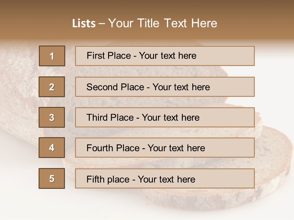 Loaf Of A German Bread In Front Of A White Background PowerPoint Template