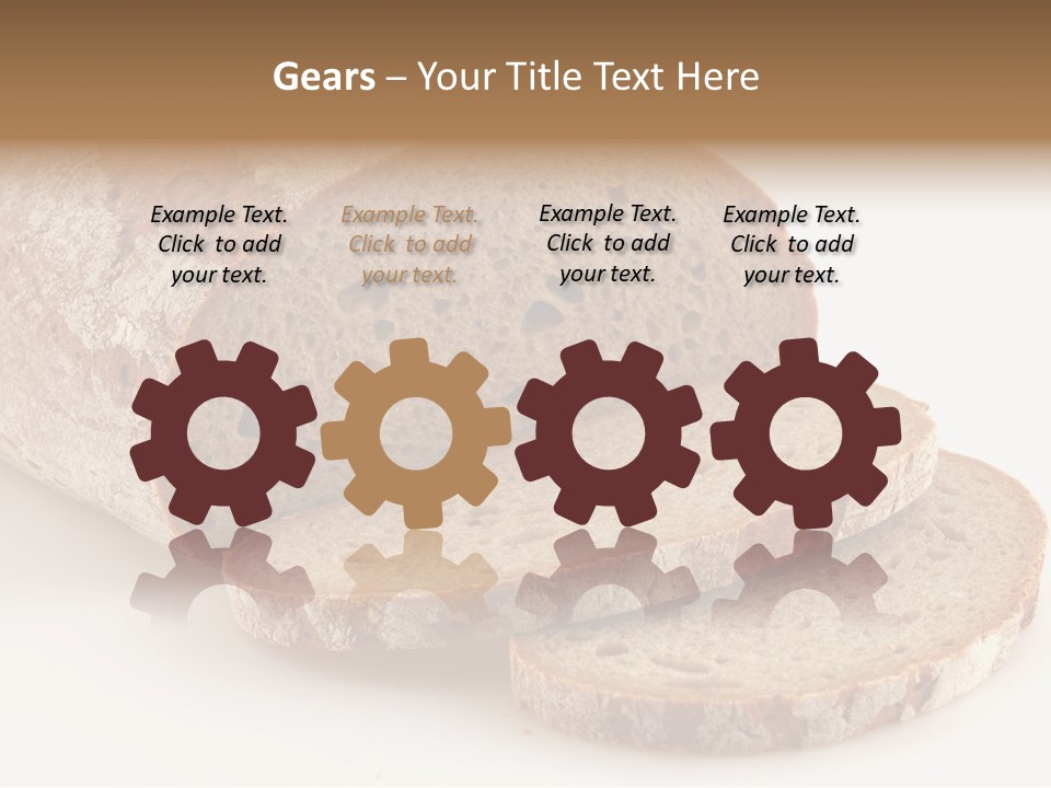 Loaf Of A German Bread In Front Of A White Background PowerPoint Template