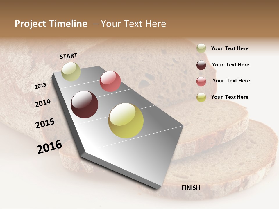 Loaf Of A German Bread In Front Of A White Background PowerPoint Template