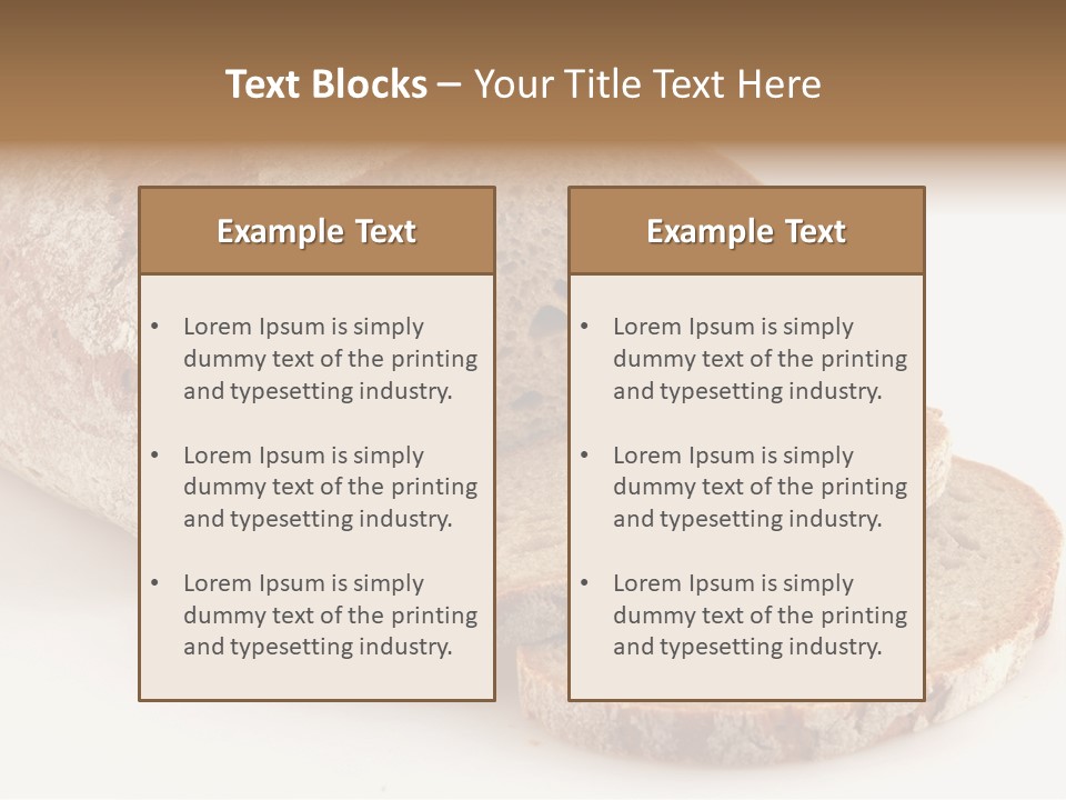 Loaf Of A German Bread In Front Of A White Background PowerPoint Template