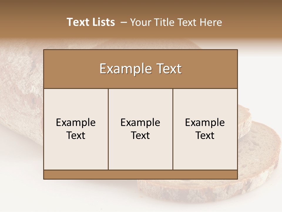 Loaf Of A German Bread In Front Of A White Background PowerPoint Template