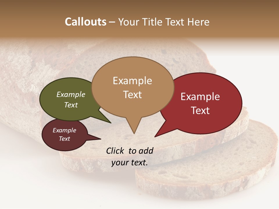 Loaf Of A German Bread In Front Of A White Background PowerPoint Template