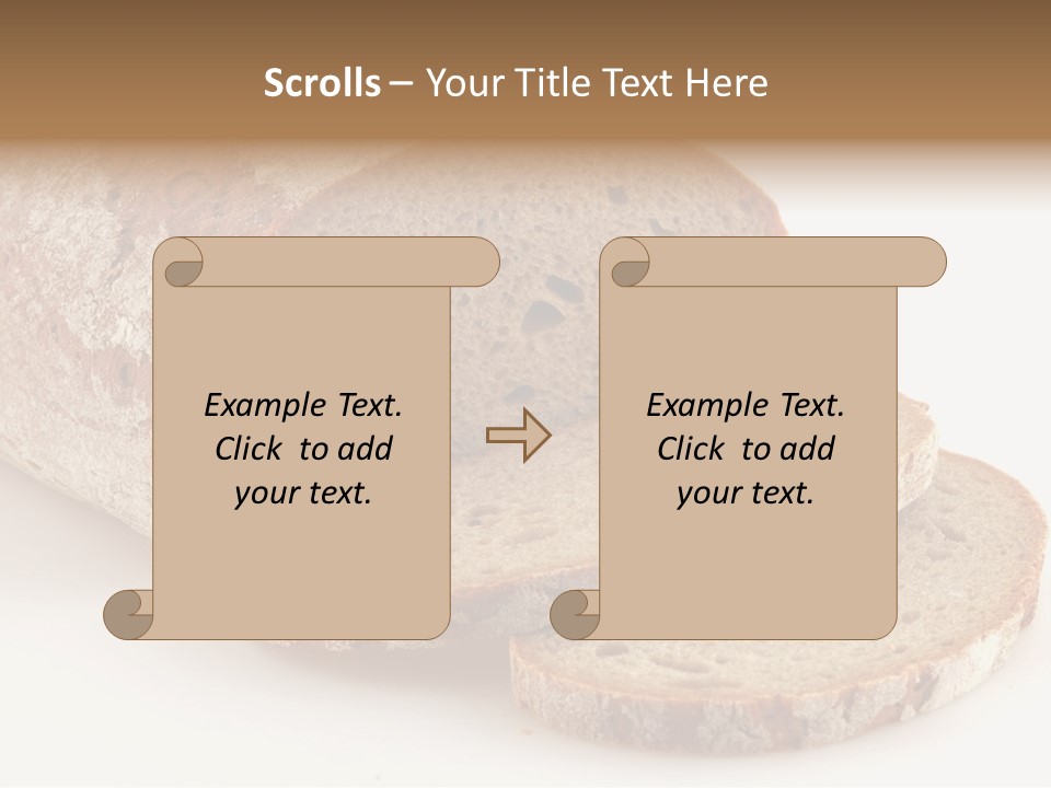 Loaf Of A German Bread In Front Of A White Background PowerPoint Template