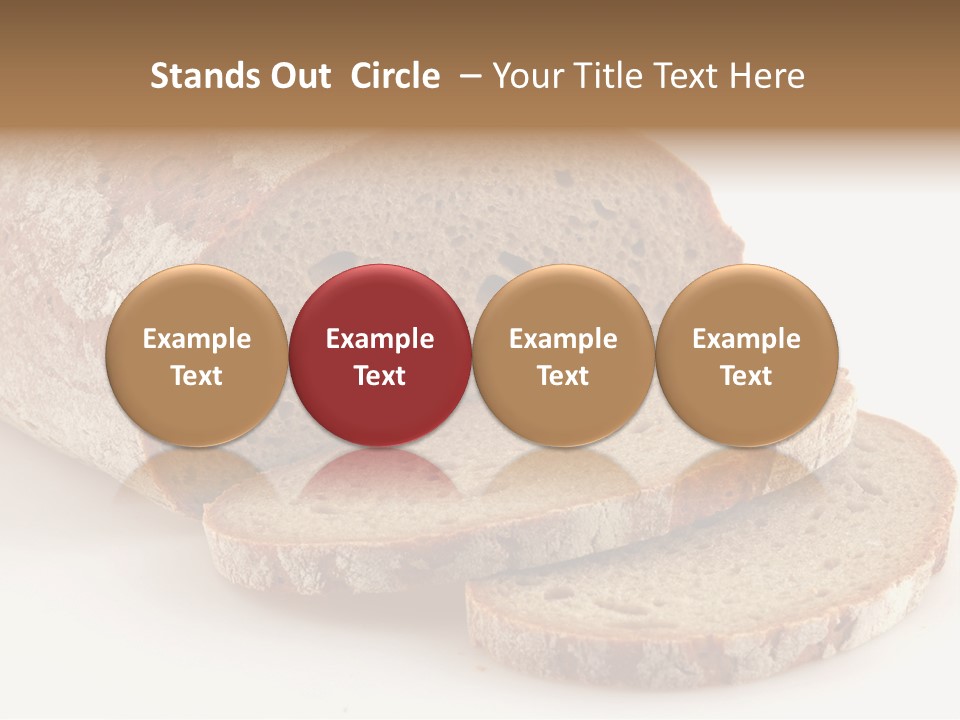 Loaf Of A German Bread In Front Of A White Background PowerPoint Template