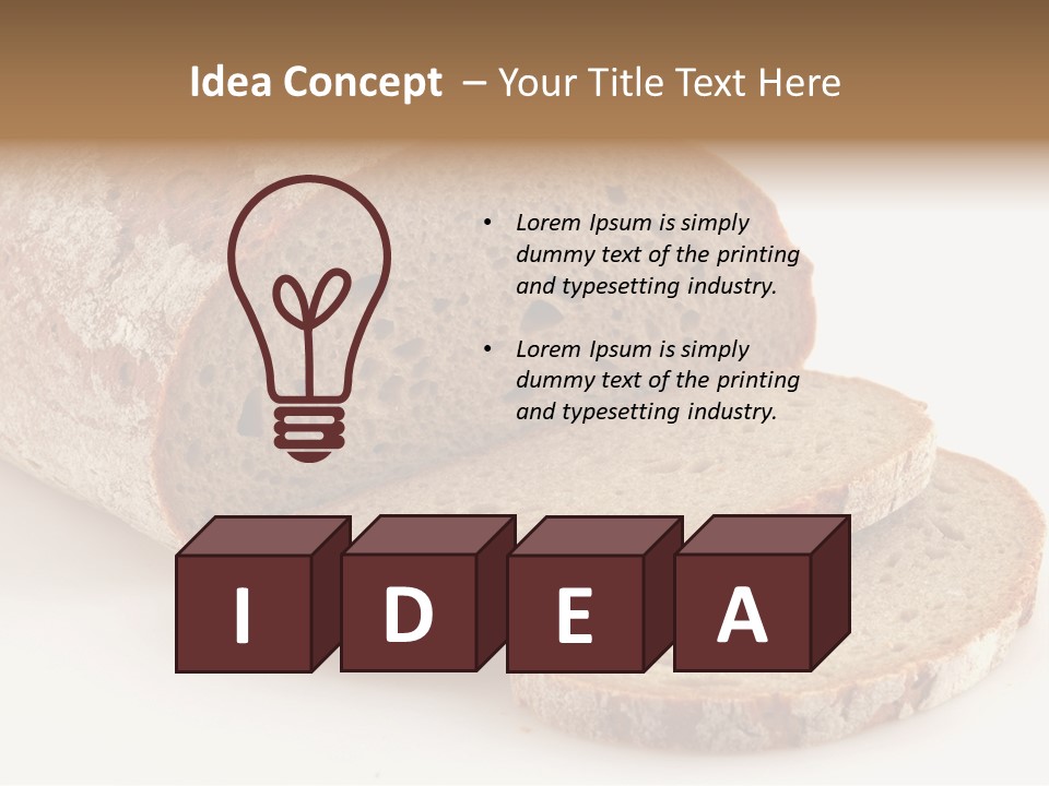 Loaf Of A German Bread In Front Of A White Background PowerPoint Template