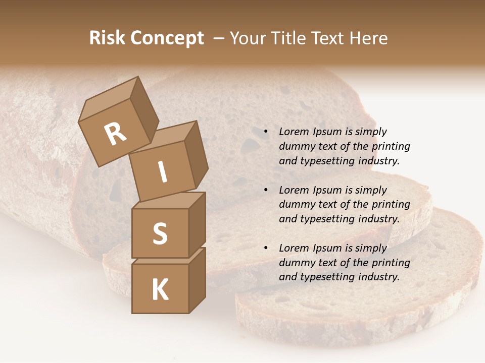 Loaf Of A German Bread In Front Of A White Background PowerPoint Template