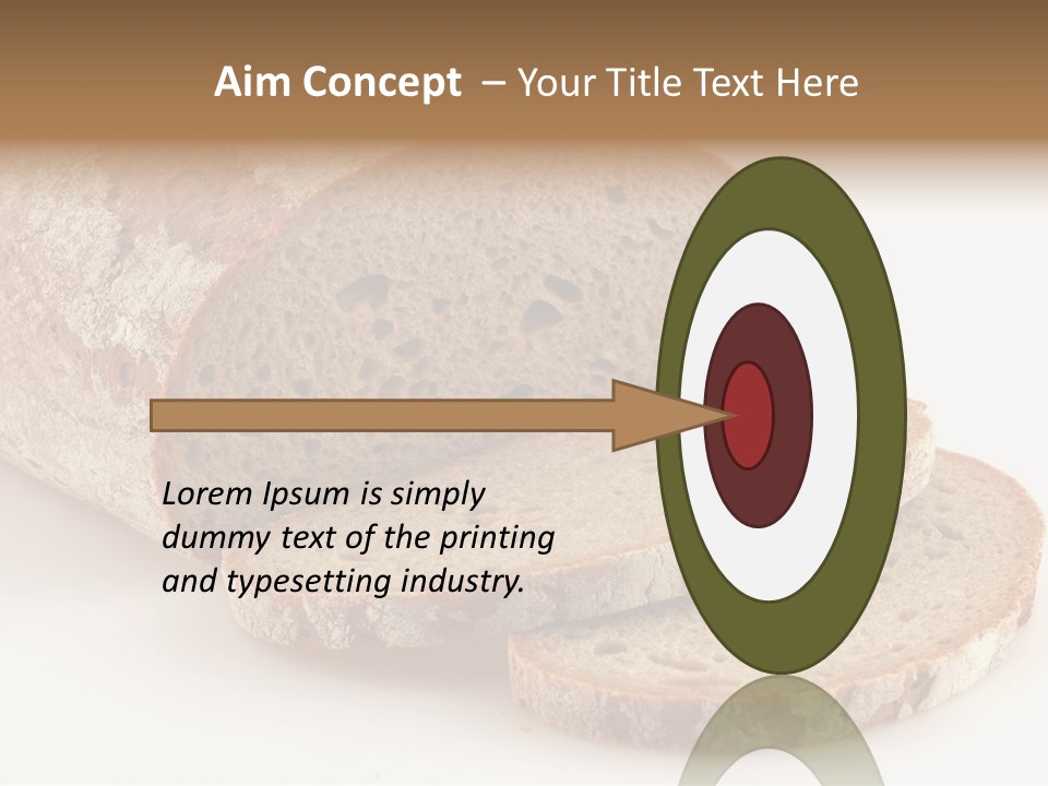 Loaf Of A German Bread In Front Of A White Background PowerPoint Template