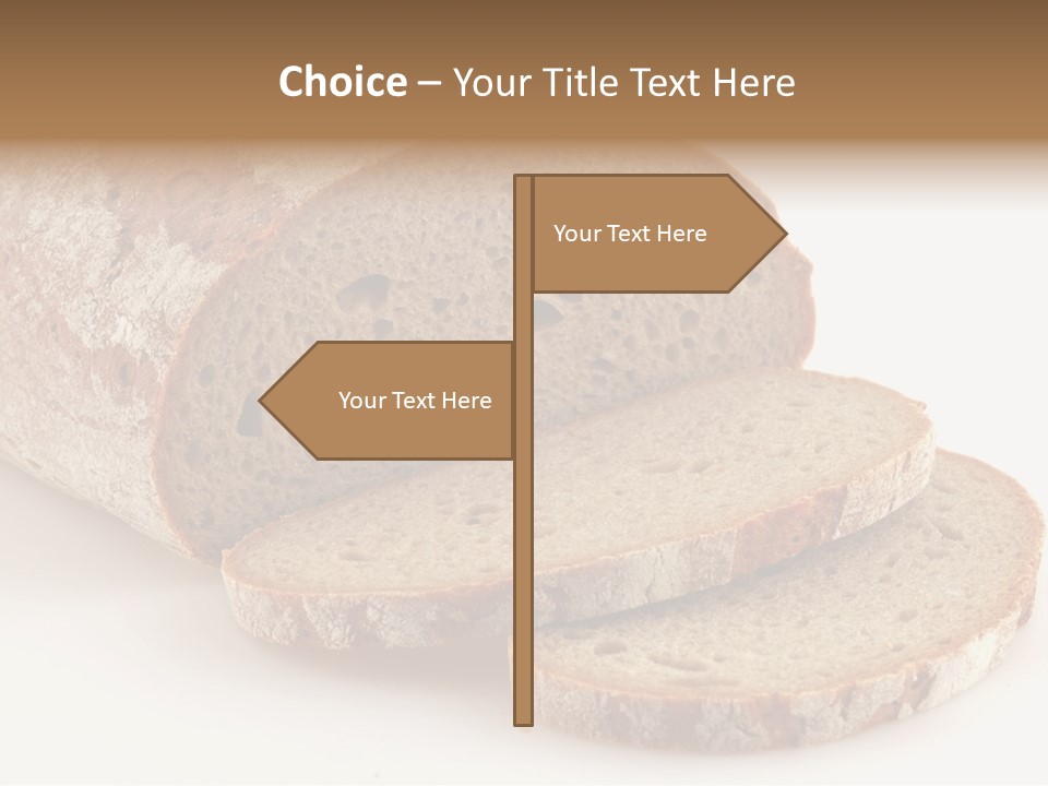 Loaf Of A German Bread In Front Of A White Background PowerPoint Template
