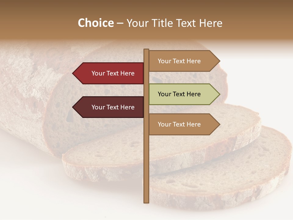 Loaf Of A German Bread In Front Of A White Background PowerPoint Template