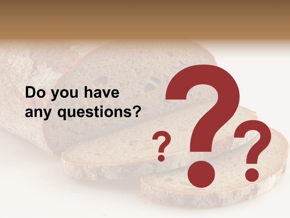 Loaf Of A German Bread In Front Of A White Background PowerPoint Template