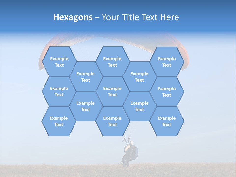 Paraglider Landing In A Field PowerPoint Template