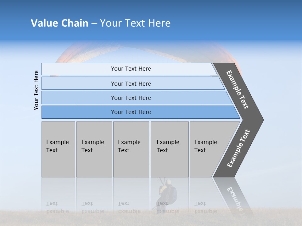 Paraglider Landing In A Field PowerPoint Template