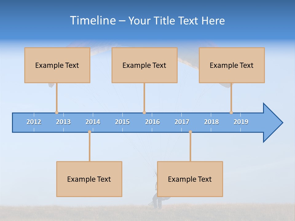 Paraglider Landing In A Field PowerPoint Template
