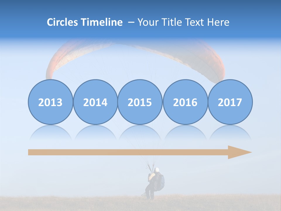 Paraglider Landing In A Field PowerPoint Template