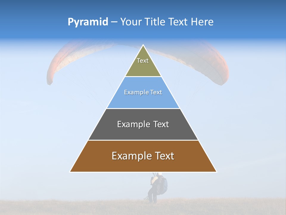 Paraglider Landing In A Field PowerPoint Template