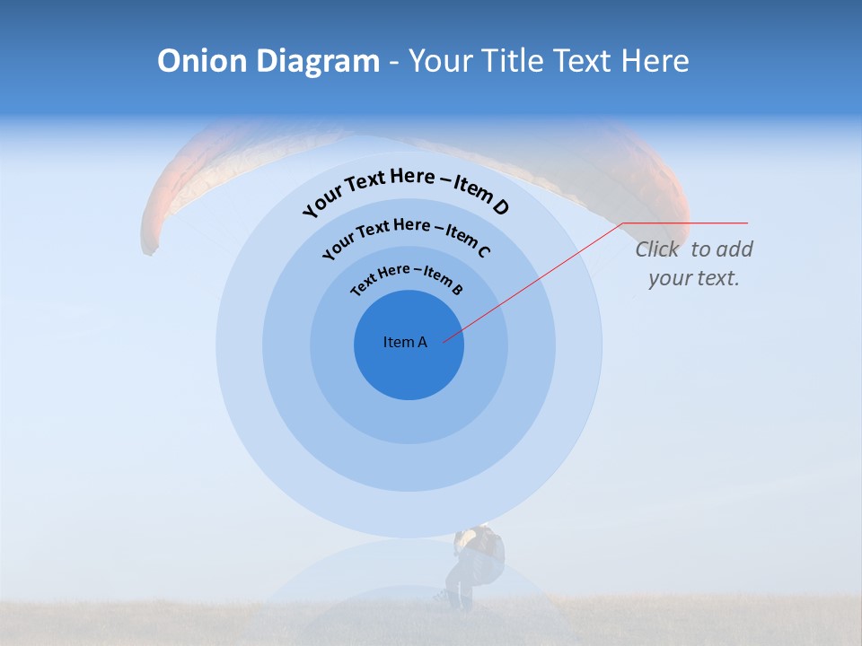 Paraglider Landing In A Field PowerPoint Template