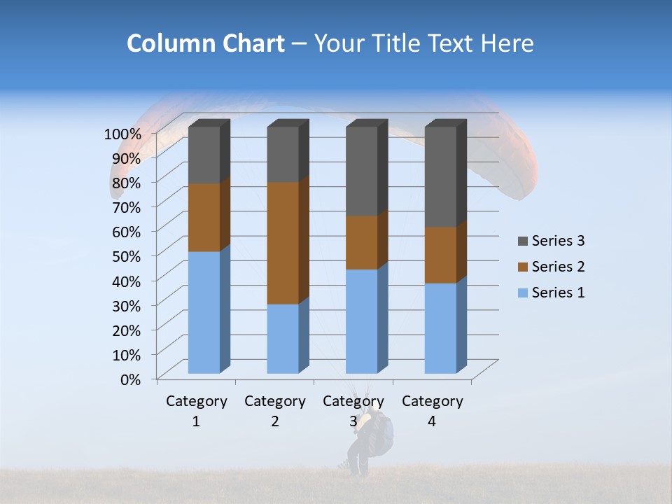 Paraglider Landing In A Field PowerPoint Template