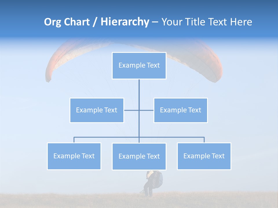 Paraglider Landing In A Field PowerPoint Template