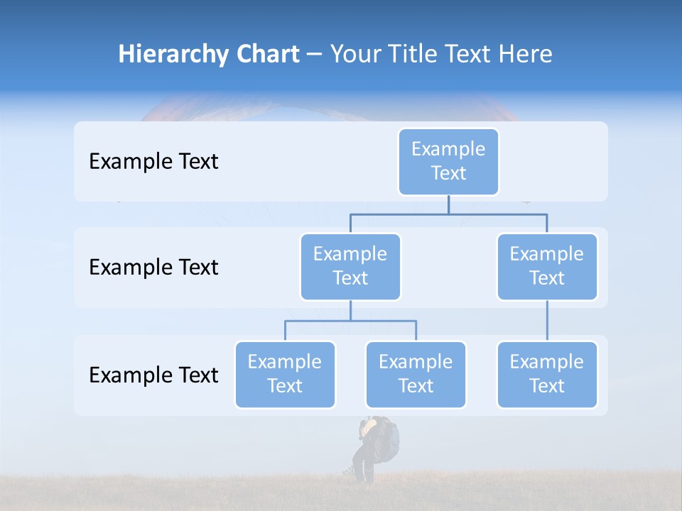 Paraglider Landing In A Field PowerPoint Template