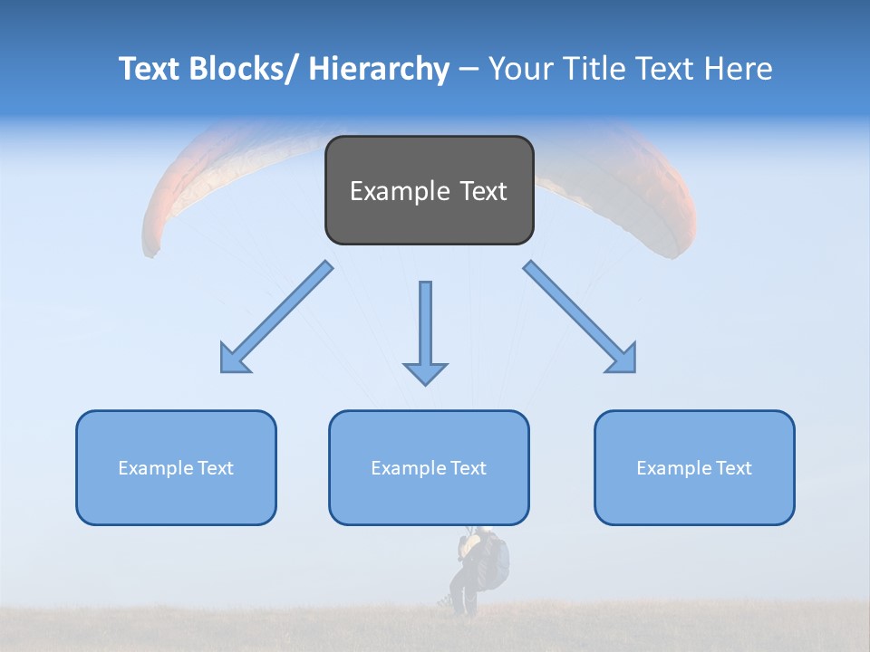 Paraglider Landing In A Field PowerPoint Template